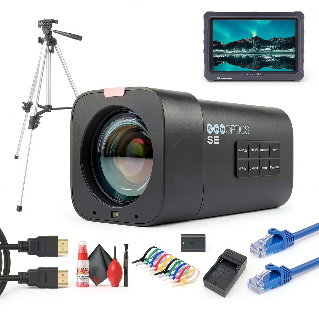 PTZOptics Studio SE camera in a professional studio setup