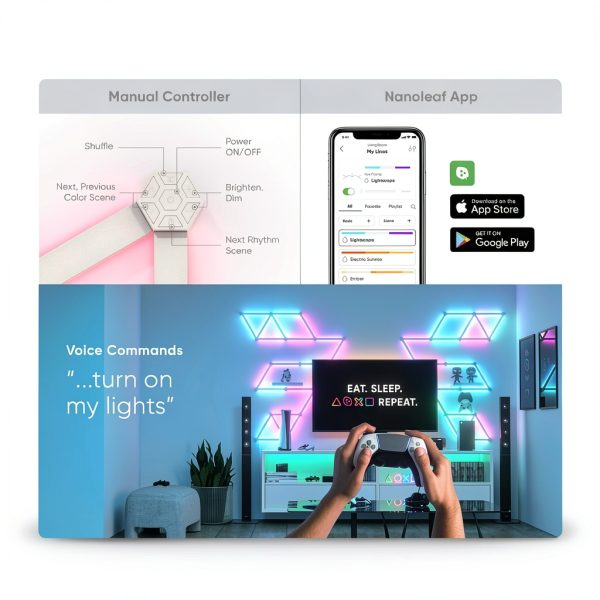 Nanoleaf Lines Smart Lighting Kit Color Changing Music Sync-6