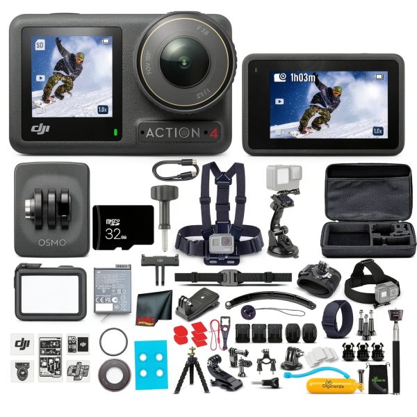 DJI Osmo Action 4 Waterproof Camera 4K Video Stabilization-0