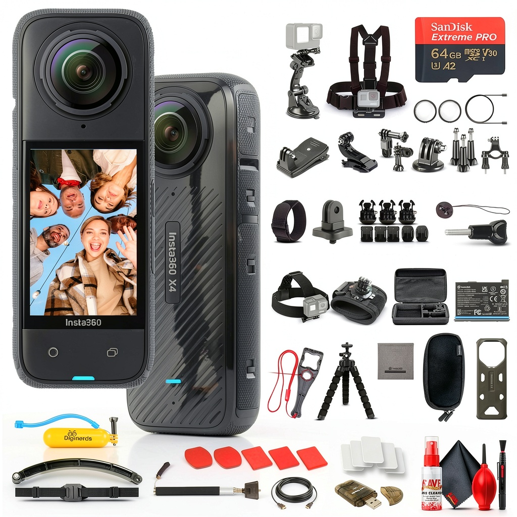 Insta360 X4 camera in use during outdoor adventure