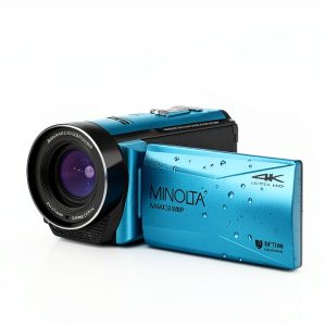 Minolta MN4K300WP 4K Camcorder Waterproof Blue-0
