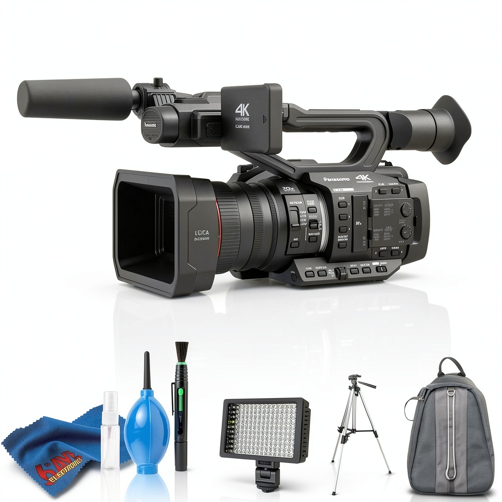 Panasonic AG-UX180 camcorder in use during outdoor filming