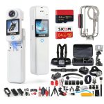SJCAM C300 4K Dual Touchscreen Action Camera Bundle White-0