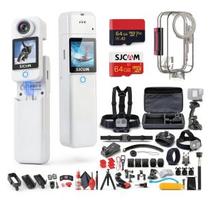 SJCAM C300 4K Dual Touchscreen Action Camera Bundle White-0