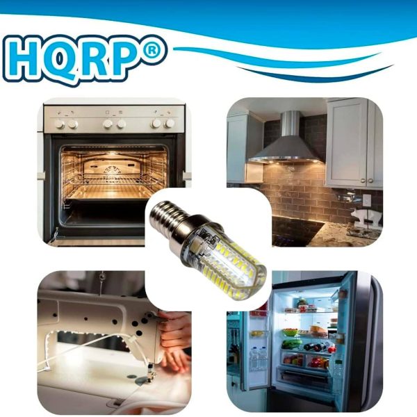 HQRP E12 LED Appliance Bulb 3W Dimmable Refrigerator Light-4