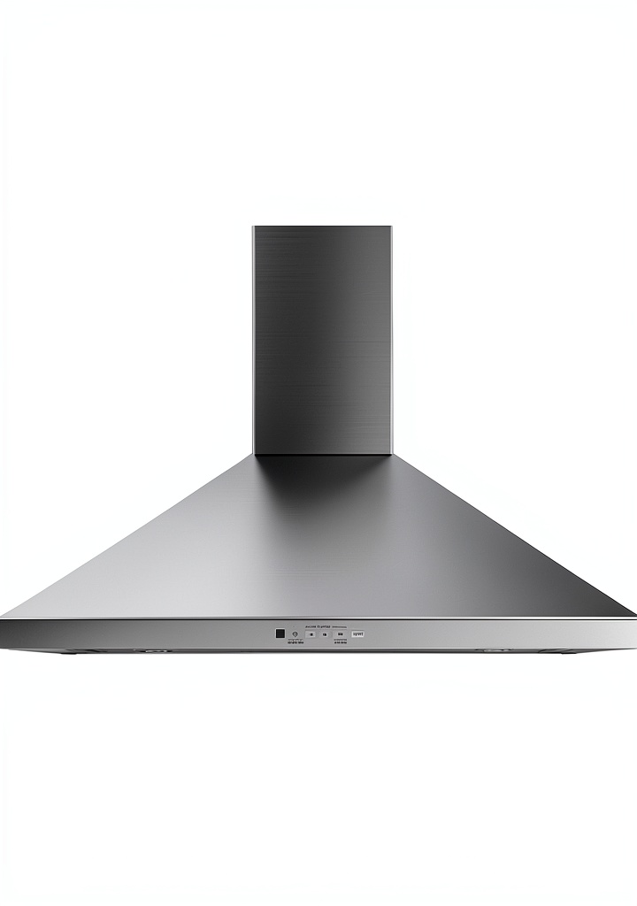 GE 36-inch stainless steel range hood installed in a modern kitchen