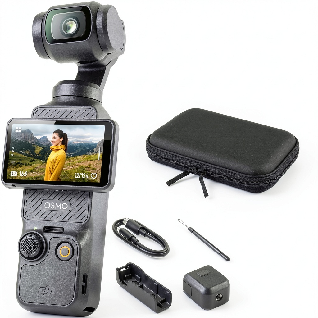 DJI Osmo Pocket 3 handheld gimbal in use outdoors