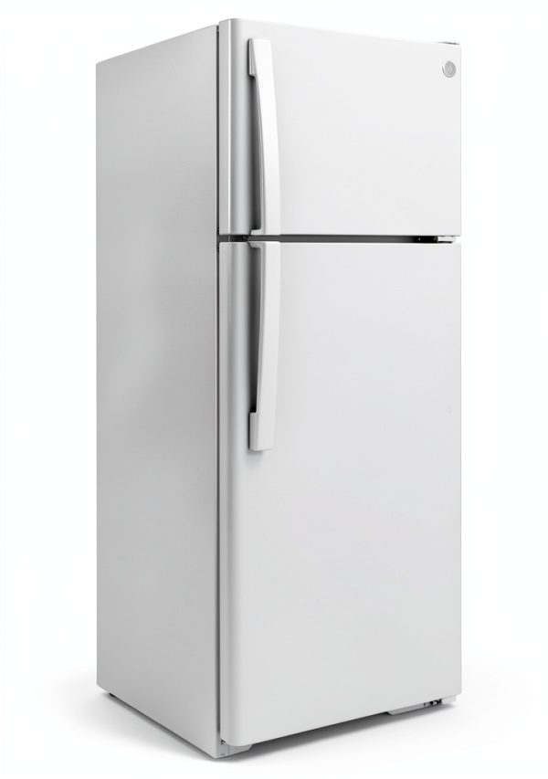 GE Top Freezer Refrigerator 16.6 Cu Ft LED Lighting-1