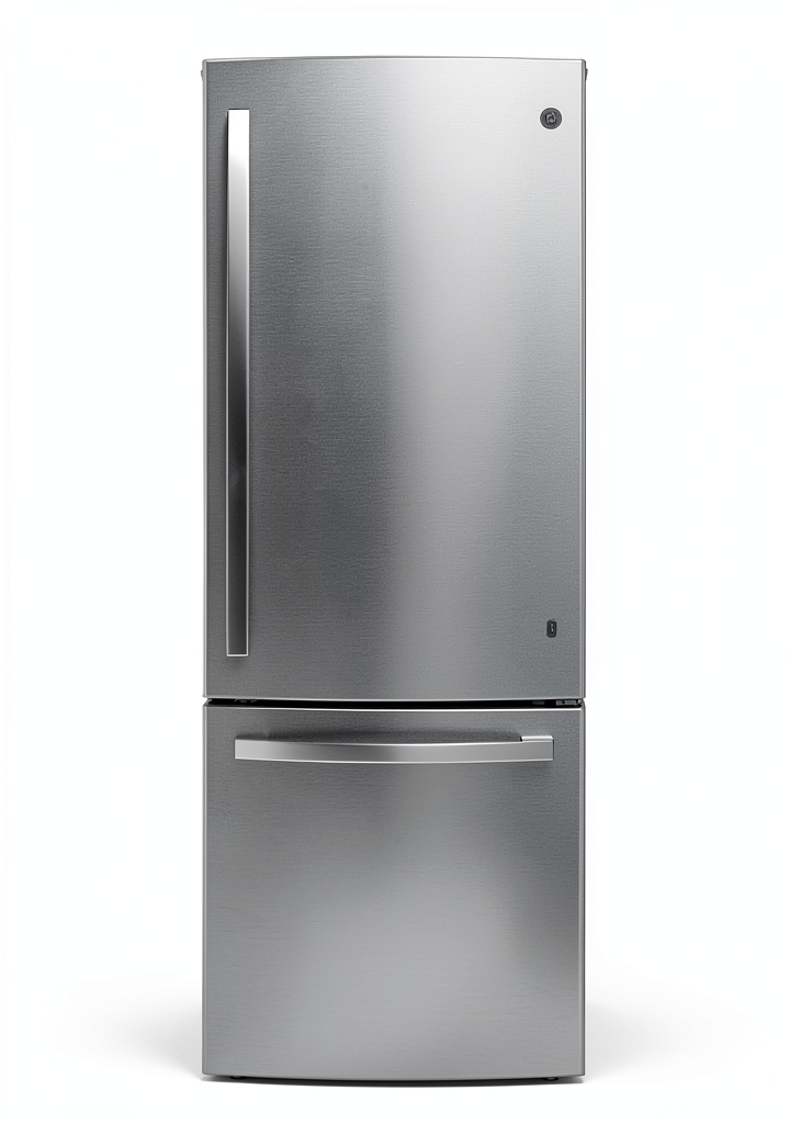 GE refrigerator in a modern kitchen setting