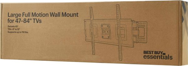 Best Buy Full Motion TV Wall Mount Tilt Swivel Steel-11