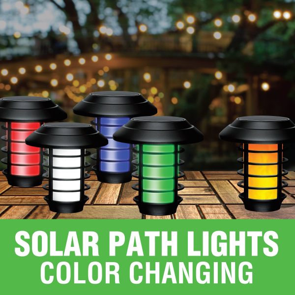 Bell Howell Solar Pathway Lights Outdoor LED Flame Decor-1
