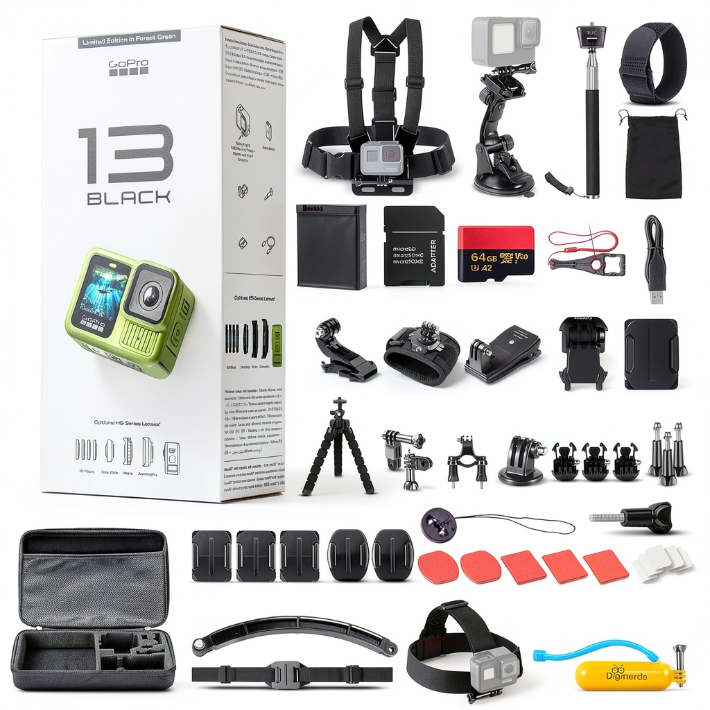 GoPro HERO13 Forest Green capturing 5.3K video in outdoor setting