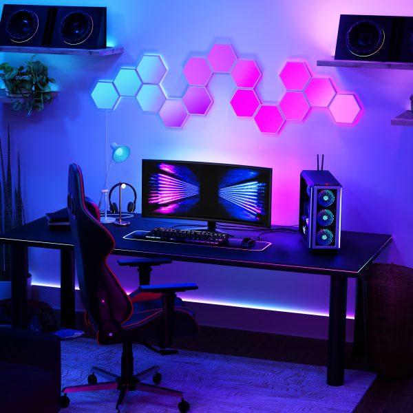Cync Smart Hexagon LED Panels Color Changing Music Sync-5