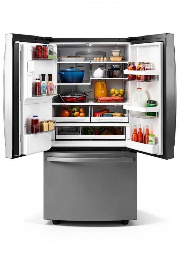 GE French Door Refrigerator Stainless Steel Space Saving Ice-3