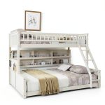 Anysun Twin XL over Queen Bunk Bed with Storage and Lights-0