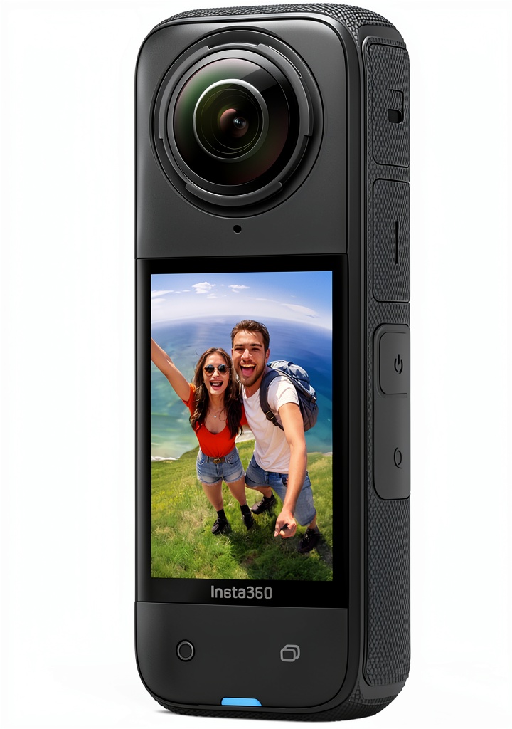 'Insta360 X4 8K 360 Degree Action Camera in use outdoors'
