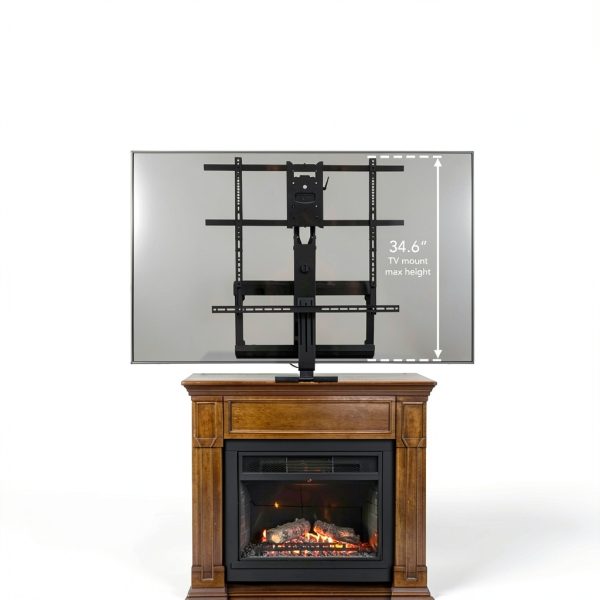 Mount It Fireplace TV Mount Pull Down Steel Design-7
