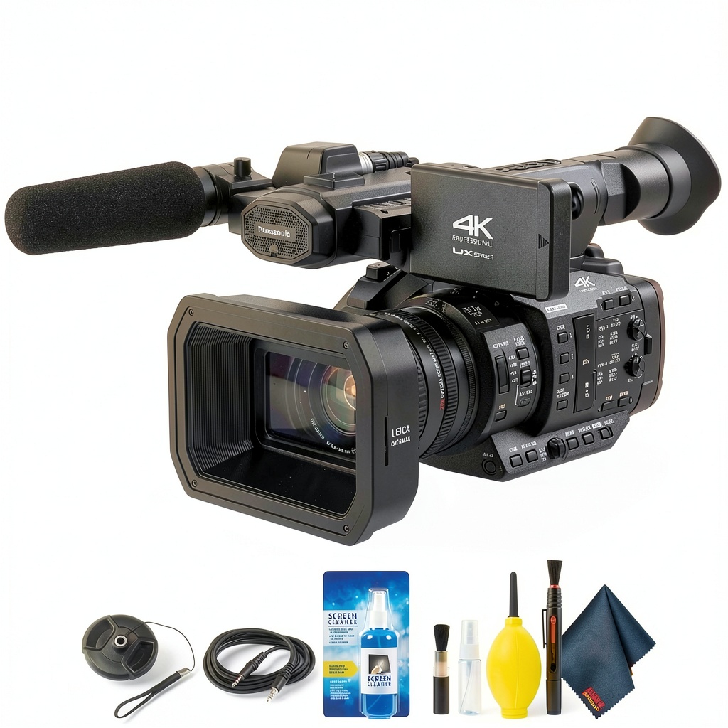 Panasonic AG-UX180 camcorder in a studio setup
