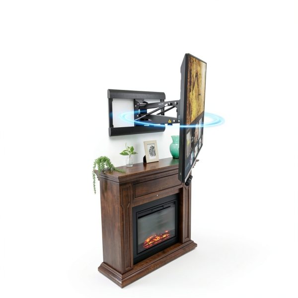 Mount It Pull Down Fireplace TV Mount Full Motion Large-2