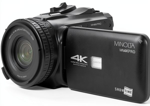 Minolta MN4KPRO 4K Camcorder WiFi Bundle Black-3