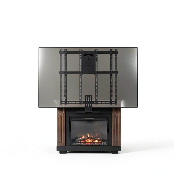Mount It Fireplace TV Mount Pull Down Steel Design-5