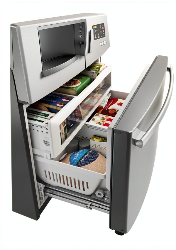 GE French Door Refrigerator Stainless Steel Space Saving Ice-6