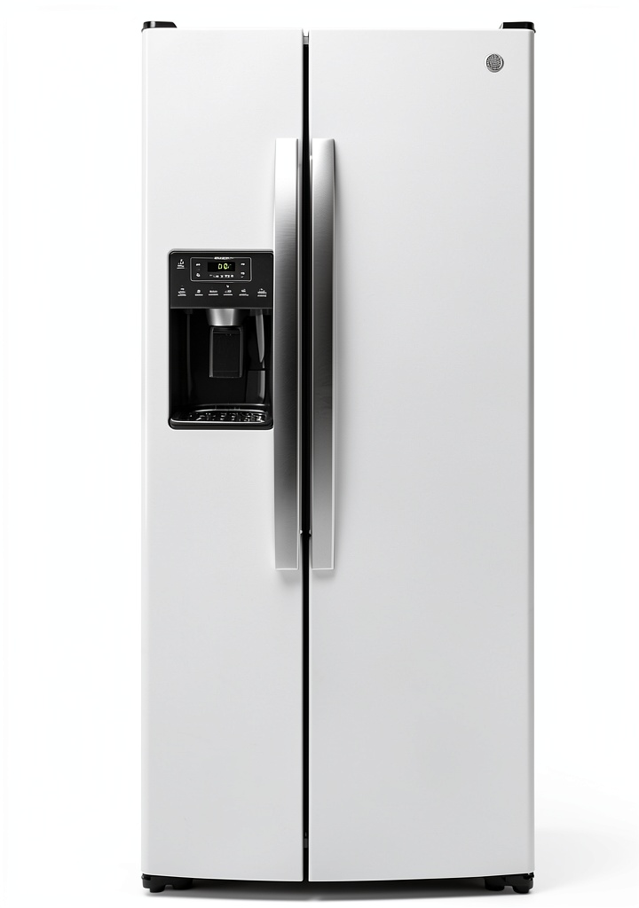 GE Side by Side Refrigerator in a modern kitchen setting