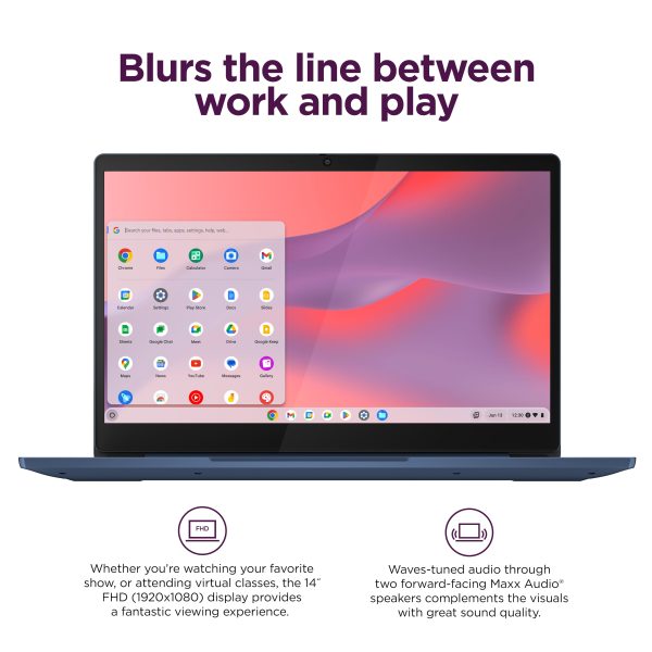 Lenovo Chromebook 14 Inch Full HD Laptop MediaTek Kompanio-3