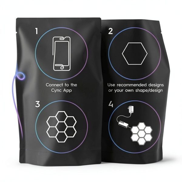 Cync Smart Hexagon LED Panels Color Changing Music Sync-4