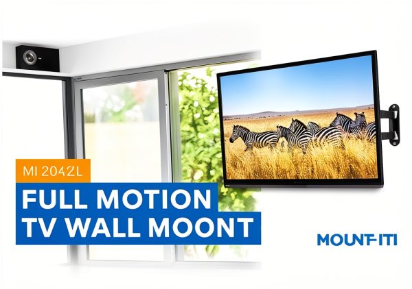 MI-2042L Full Motion TV Wall Mount Single Stud Installation-9