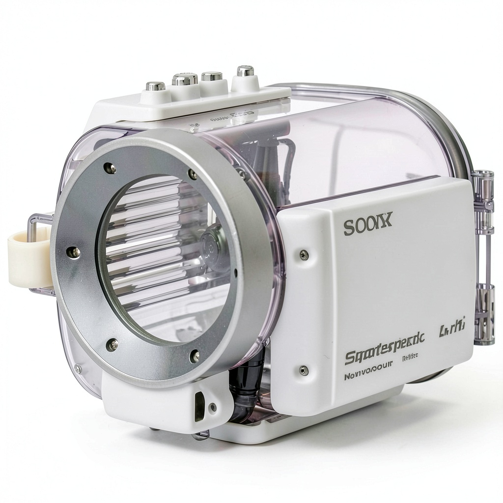 Sony SPK HCD Waterproof Sports Pack shown with a camcorder inside
