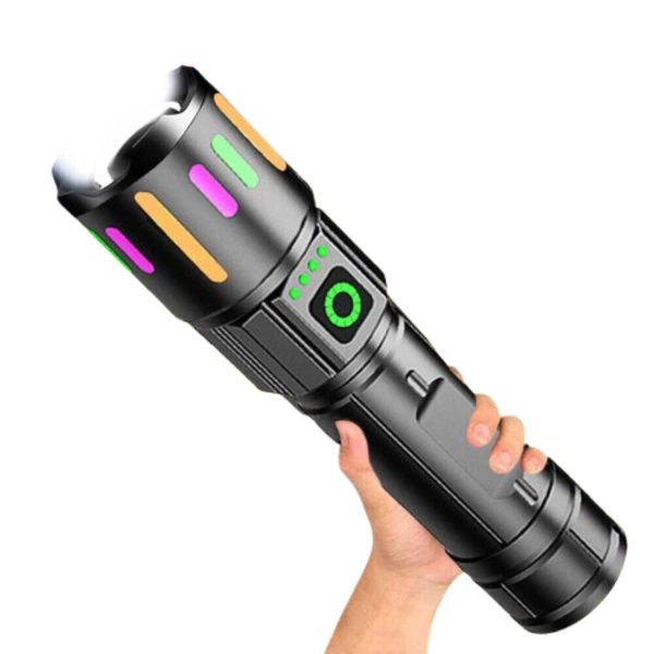 Tactical Flashlight Rechargeable Aluminum Alloy Outdoor Use-0