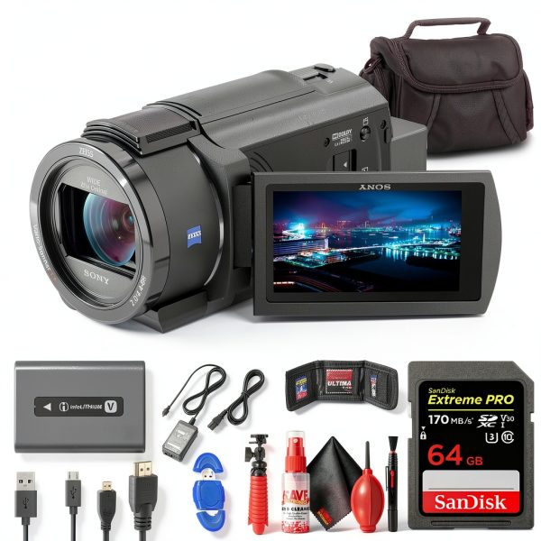 Sony FDR AX43 4K Camcorder Bundle with Gimbal Stabilization-0