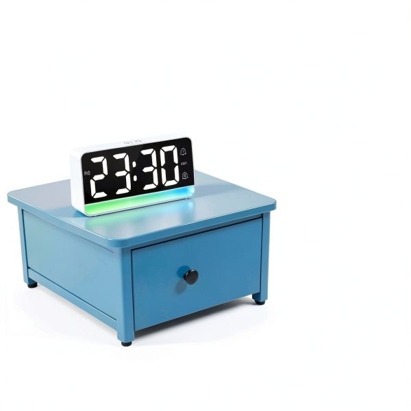 Digital Alarm Clock Large Display Color Night Light USB-1