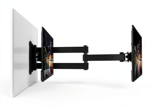 MI-2042L Full Motion TV Wall Mount Single Stud Installation-3