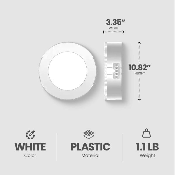GE Dimmable LED Puck Lights Set of 5 Modern White-6