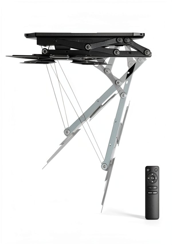 Pavo Motorized Ceiling TV Mount Remote Control Tilt Black-6