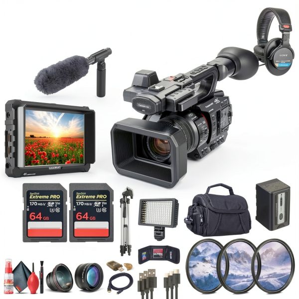 Panasonic X20ED 4K Camcorder Professional Bundle with-0