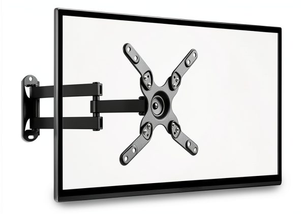 MI-2042L Full Motion TV Wall Mount Single Stud Installation-1