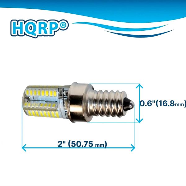 HQRP E12 LED Appliance Bulb 3W Dimmable Refrigerator Light-5
