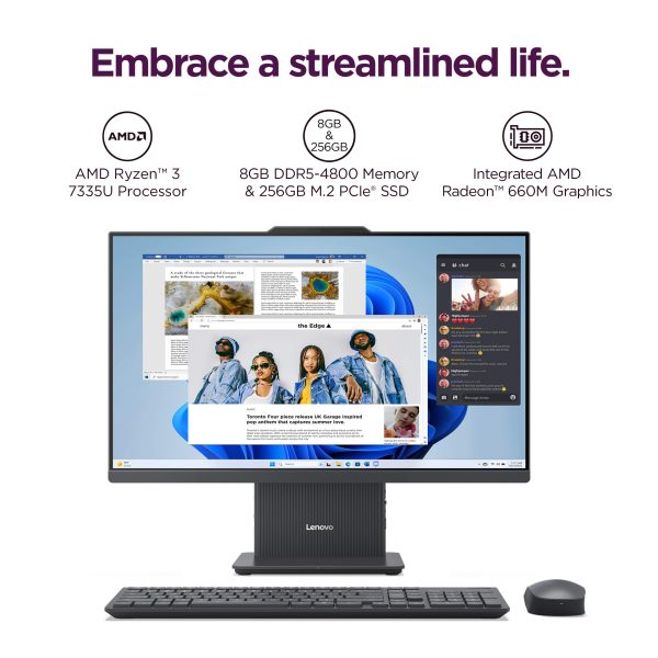 Lenovo IdeaCentre AIO 23.8 Touchscreen All In One Computer-3