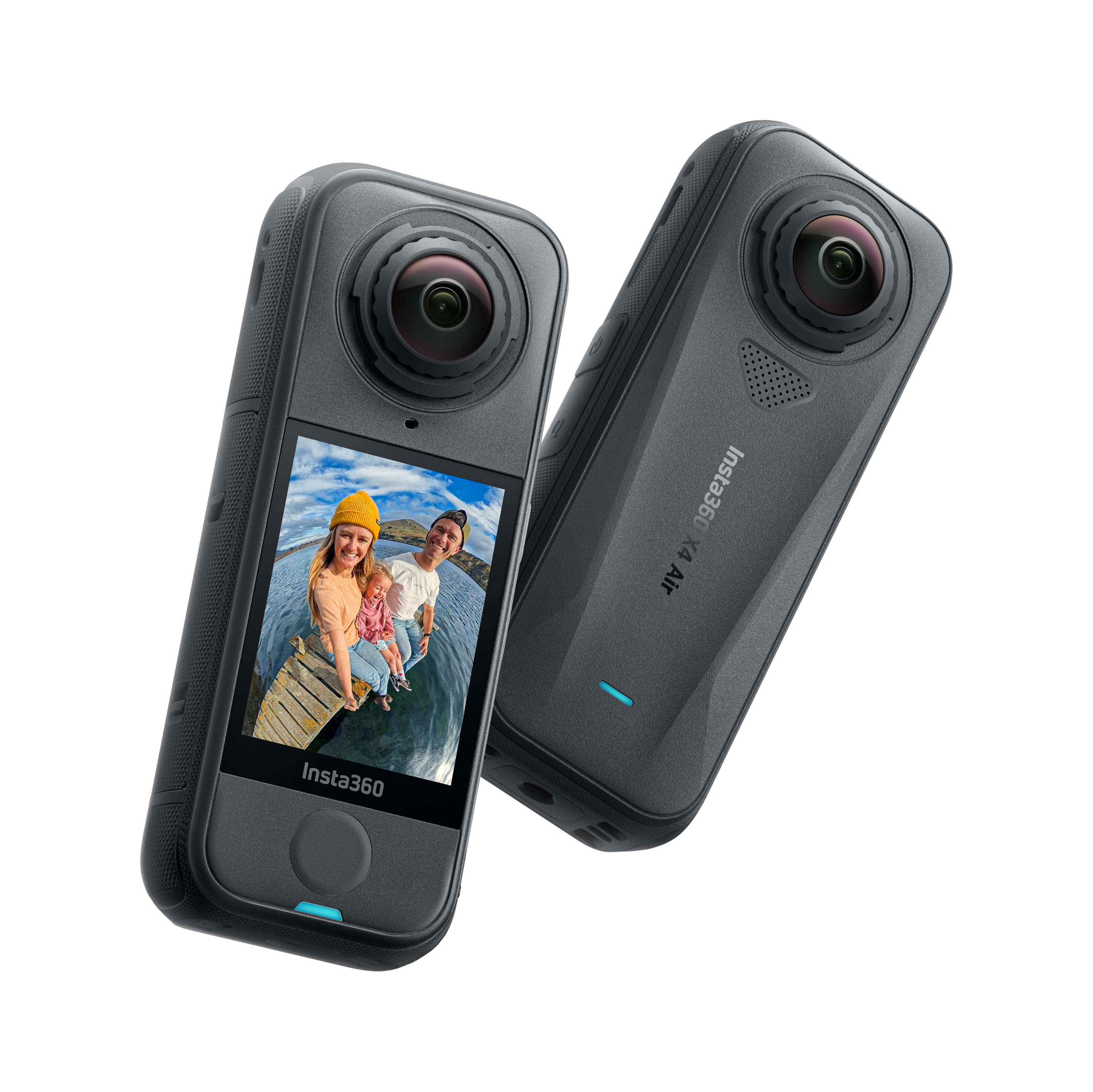 Insta360 X4 Air Black camera in hand during outdoor hike