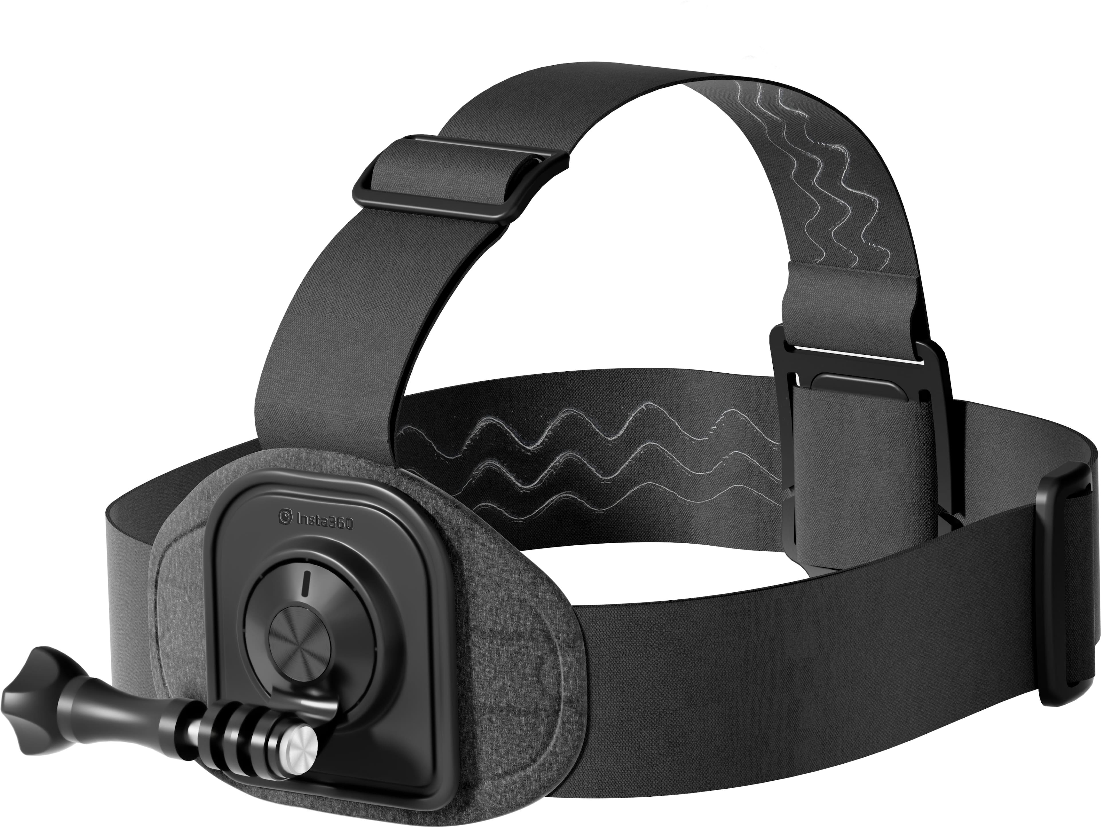 Insta360 Head Strap mounted on a user during a mountain biking adventure