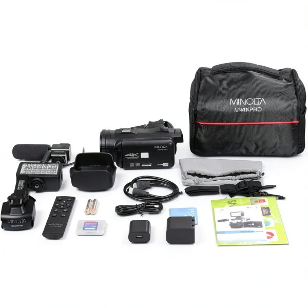 Minolta MN4KPRO UHD 4K60 Camcorder Kit with 64GB Card-6
