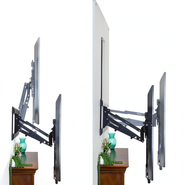 Mount It Fireplace TV Mount Pull Down Steel Design-6