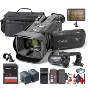 Canon XA60 4K Camcorder Professional Bundle 20x Zoom-0