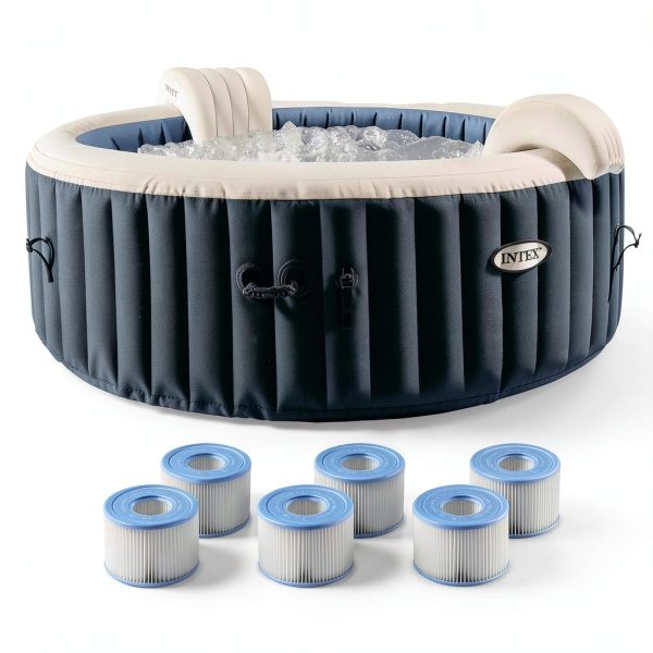 Intex PureSpa Plus Portable Inflatable Hot Tub 4 Person-0