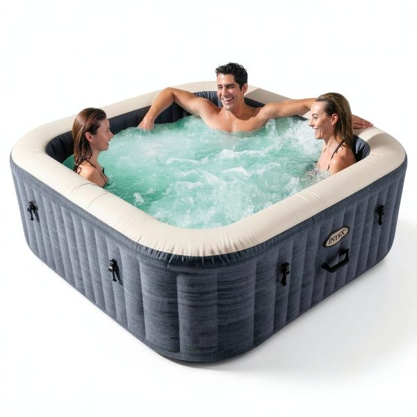 Intex PureSpa Plus Inflatable Square Hot Tub 4 Person-7