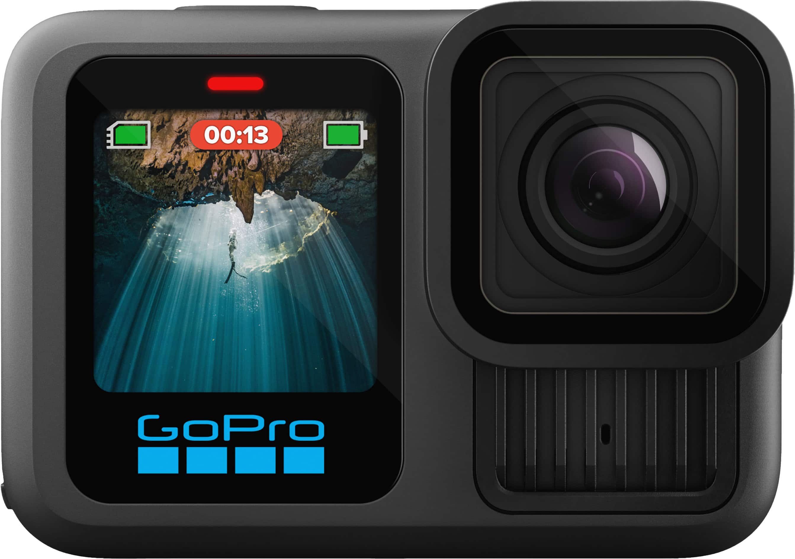 GoPro HERO13 Black mounted on a helmet during a bike ride