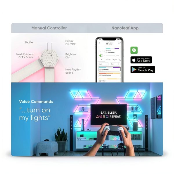 Nanoleaf Lines 60 Degrees Expansion Pack Smart Lighting-5